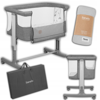 Prídavná posteľ + kolíska 3v1 Lionelo Aurora + zavinovačka BAMBOO DEKA LIONELO BAMBOO plienka